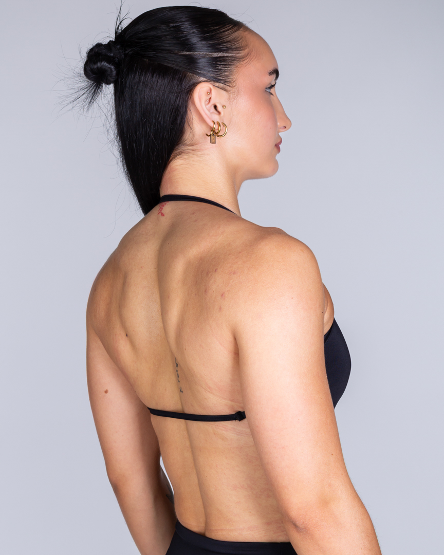 Alternative view of STRAPPY SPORTS BRA SIGNATURE BLACK