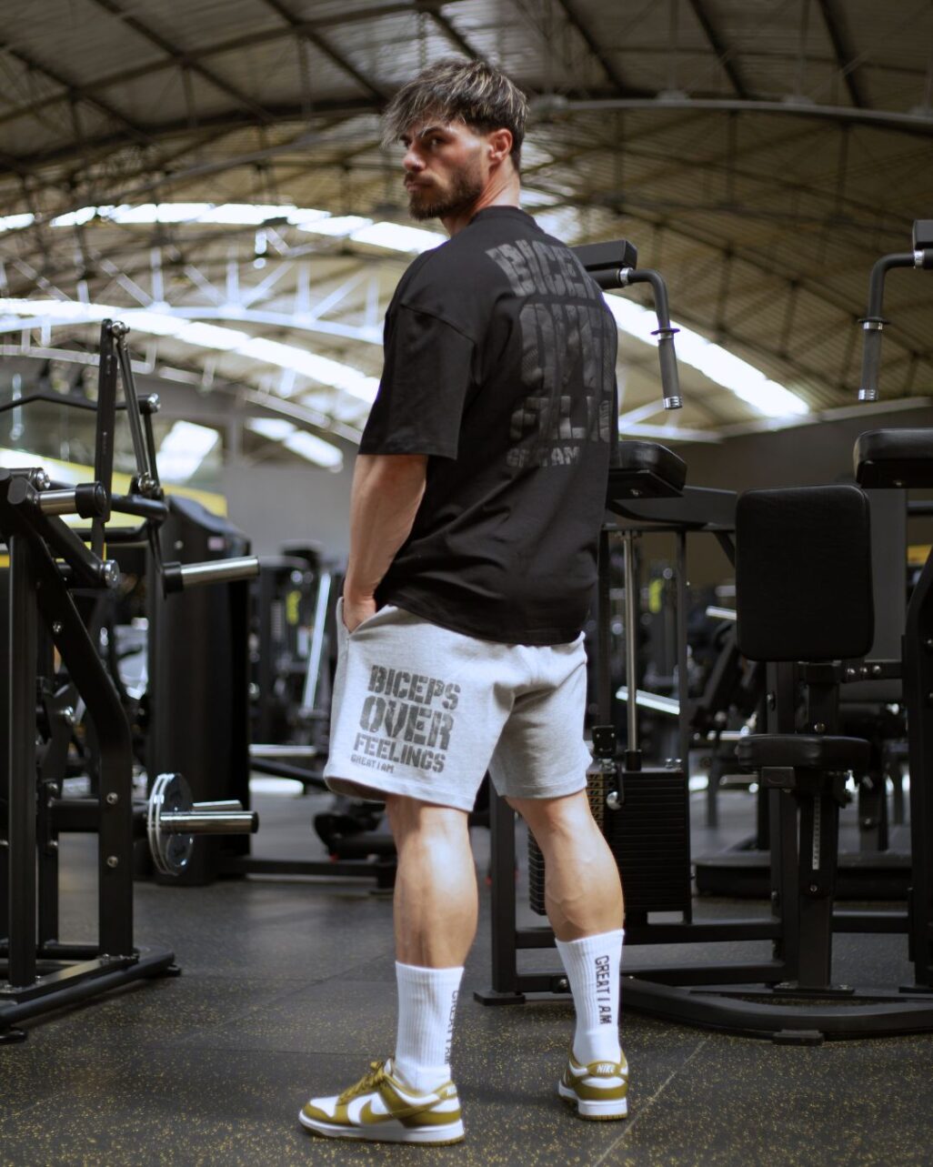 OVERSIZED T-SHIRT BICEPS OVER FEELINGS BLACK - Image 10