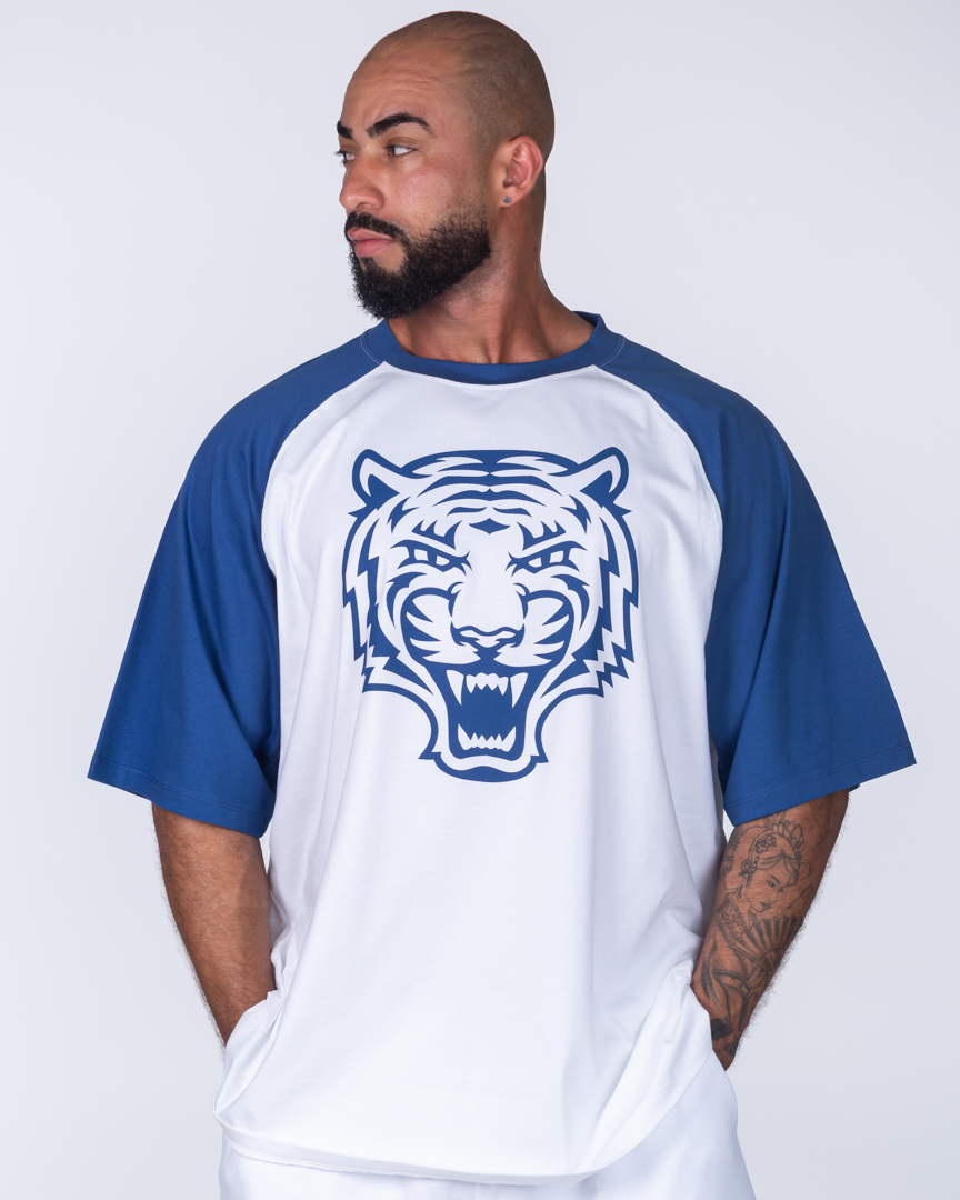 OVERSIZED T-SHIRT TIGER BROTHERHOOD BLUE