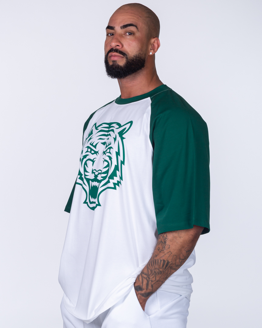OVERSIZED T-SHIRT TIGER BROTHERHOOD GREEN