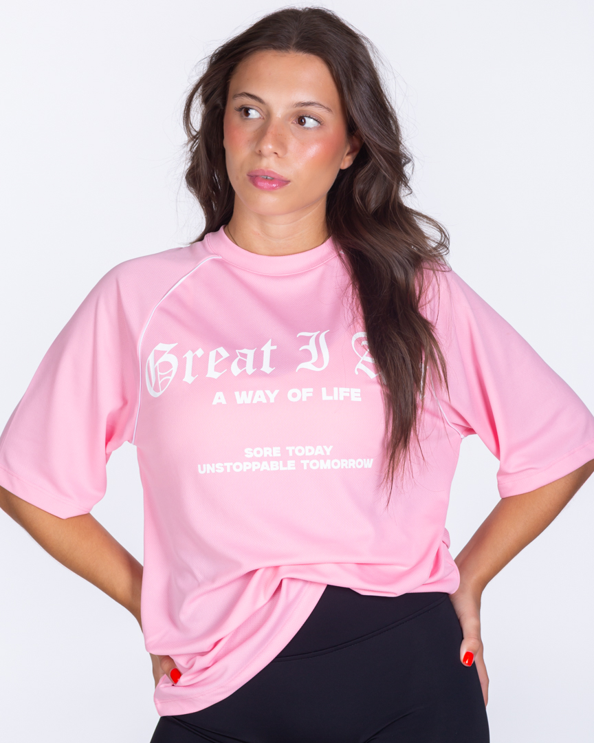 OVERSIZED T-SHIRT WAY OF LIFE PINK