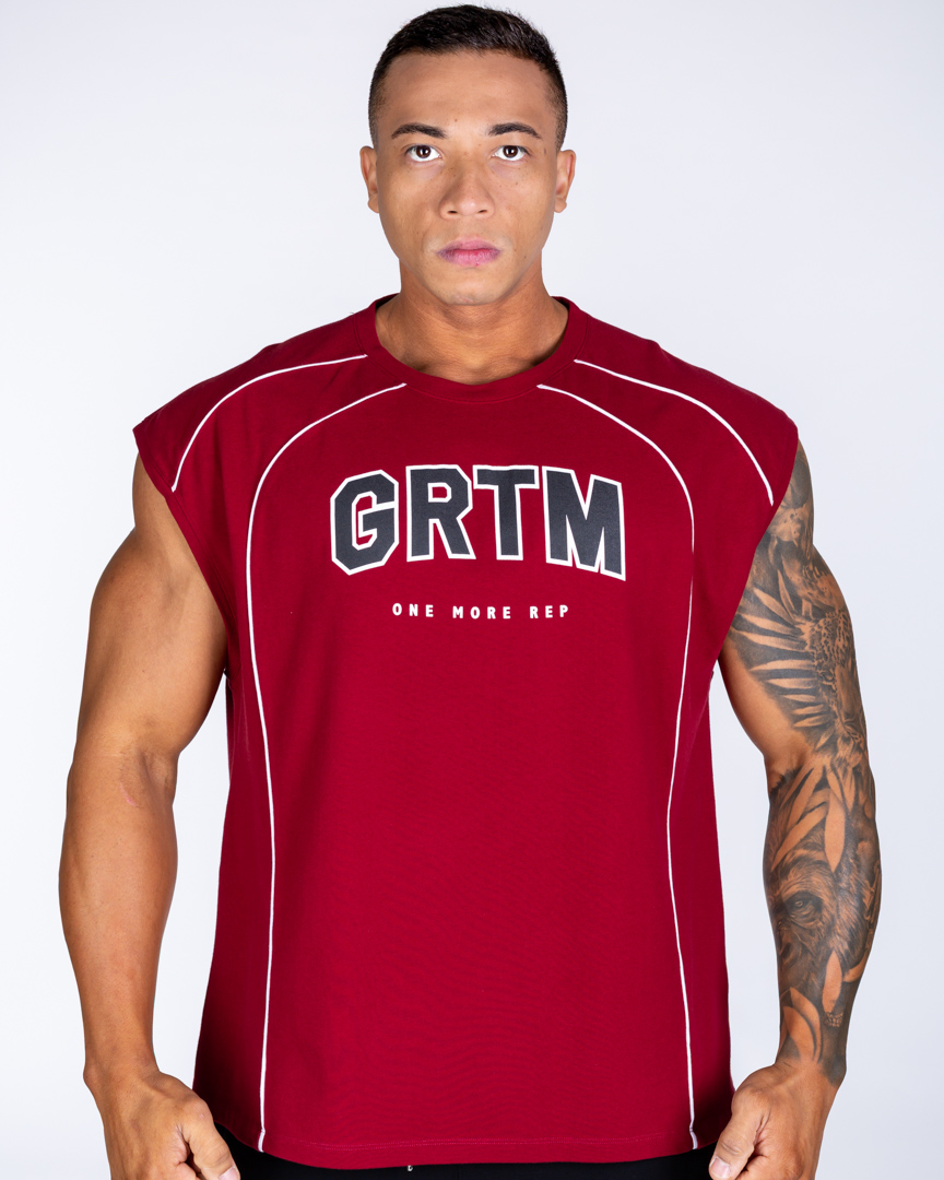 SLEEVELESS T-SHIRT GRTM BURGUNDY