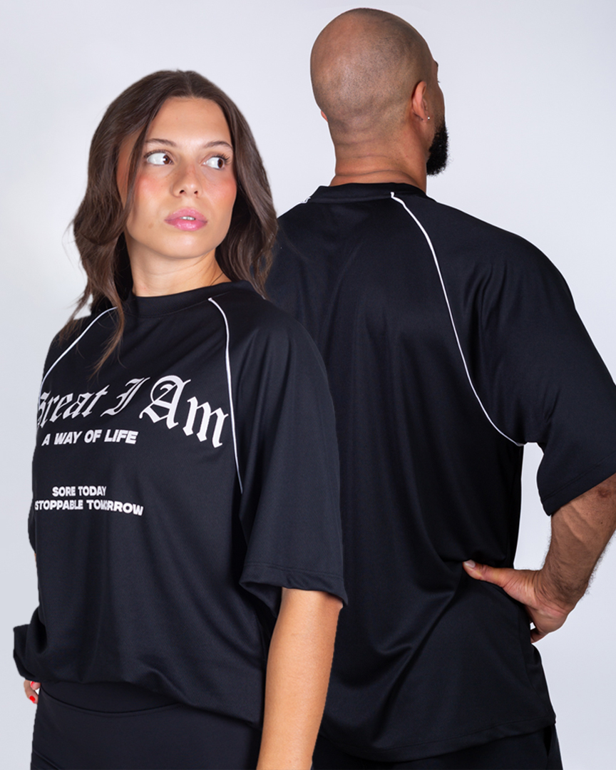 OVERSIZED T-SHIRT WAY OF LIFE BLACK